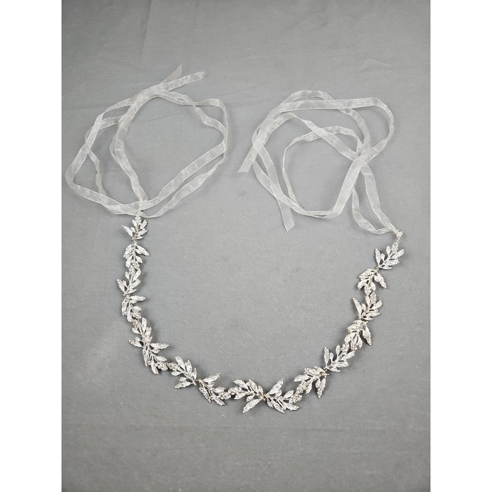 Vintage Women Bridal Headband‎ Rhinestone Crystal Leaf